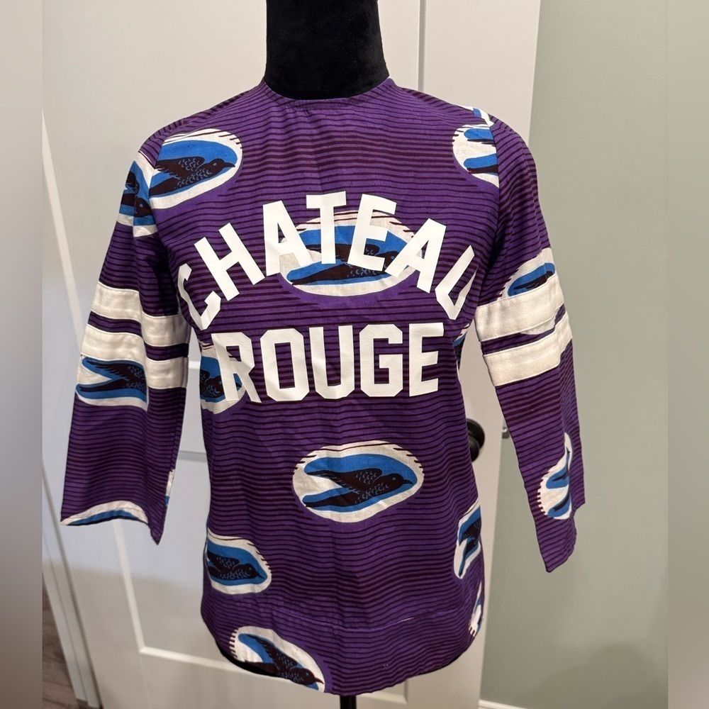 NWT flaw MAISON CHATEAU ROUGE Wax Top bird pattern revolve